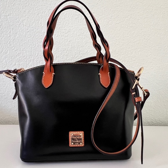 Dooney & Bourke | Small Heidi Satchel | Black Smooth Leather | Like New | Luxury - Picture 2 of 9